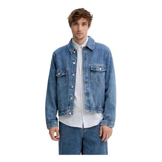Won Hundred Denim Jack met Klepzakken - Heren - Spijkerjassen - Blauw - M - Denim - Jassen