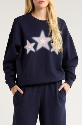 PacSun 3 Stars Cotton Blend Sweatshirt in Navy at Nordstrom Rack, Size X-Small