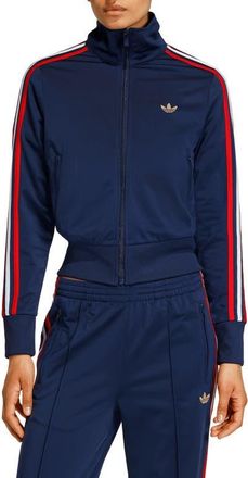 adidas Originals Firebird Recycled Polyester Track Jacket in Night Indigo/scarlet/white at Nordstrom, Size X-Small