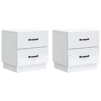 vidaXL Armario De Noche 2 Pcs 43 X 34,5 X 44,5 Cm Madera De Ingenier&iacute;a Vidaxl