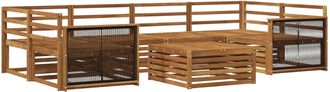 vidaXL Conjunto De Sof&aacute;s De Exterior 7 Uds. Natural Vidaxl