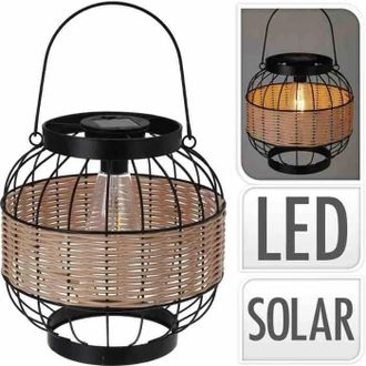 OEM Home-styling-collection Modelo De Linterna Solar Negra 24 Cm