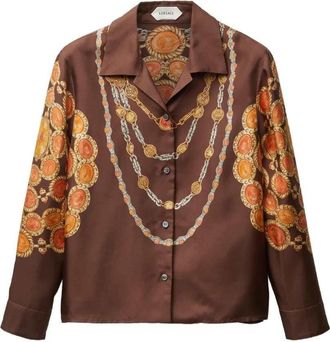 Versace Hemd mit Kettenprint und Kn&ouml;pfen