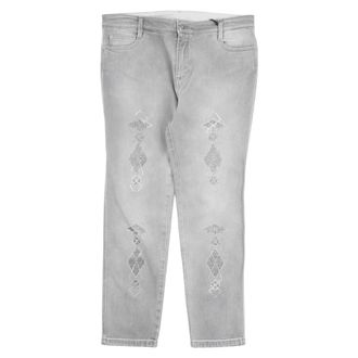 Ermanno Scervino Cropped Jeans, female, Gray, Size: L Straight Jeans