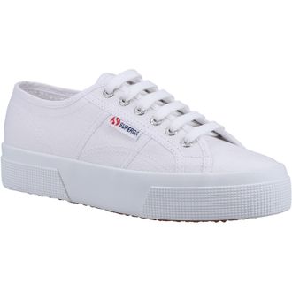 Superga 2740 Platform Cotton WoMens White Trainers - Size UK 4.5