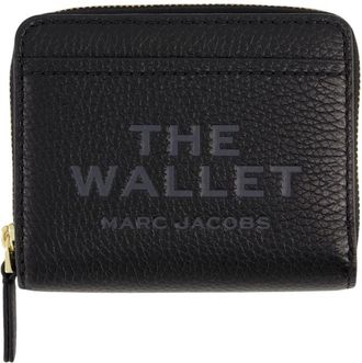 Marc Jacobs Womens Compact Leather Wallet Black Cowhide
