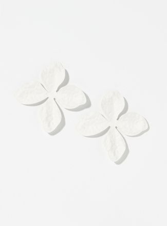 Simons Womens Matte-finish large colourful flower earrings