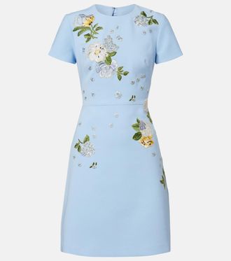 Carolina Herrera Floral embroidered minidress
