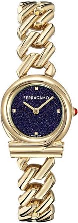 Ferragamo Gancini Twisted Bracelet Watch, 28mm in Blue Sandstone at Nordstrom