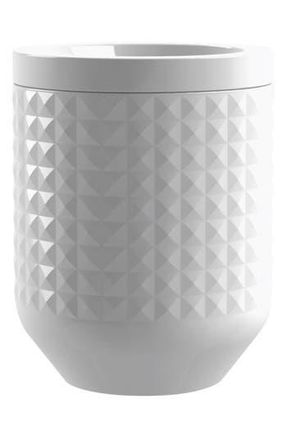 TarHong Small Diamond Embossed Stoneware Canister in White at Nordstrom Rack, Size Medium