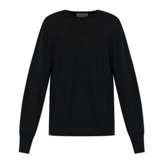 Officine G&eacute;n&eacute;rale Round-neck Knitwear, male, Black, Size: XL Wool sweater Nina