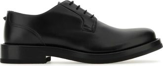 Valentino Garavani Mens Black Leather Lace-up Shoes - Size EU 44