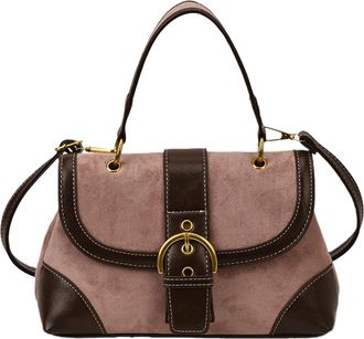 Generic Womens bag made of faux suede with adjustable shoulder strap buckle hobo bag for everyday life and travel