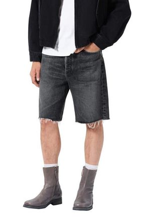 A Gold E Anson Cutoff Denim Shorts in Clip Dark Wash Black Cut Hem at Nordstrom, Size 34