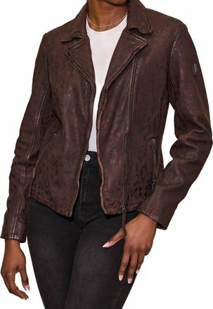 Mauritius Meeow Leopard Jacket In Brown