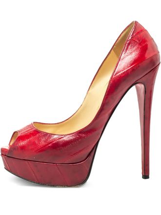Christian Louboutin 15mm Lady Peep pumps - Red