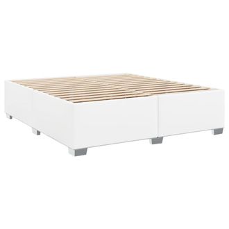 vidaXL Estructura De Cama Sin Colch&oacute;n Cuero Sint&eacute;tico Blanco 200x200cm Vidaxl