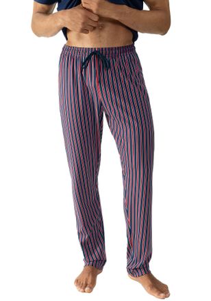 Mey Pyjamahose MEY Graphic Stripes, Herren, Gr. XXL, N-Gr, rot (true rot), Interlock, Obermaterial: 100% Baumwolle, bequem lang, Hosen Pyjamahose, Interlo