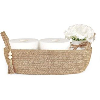 OEM Portarrollos De Papel Higi&eacute;nico Peque&ntilde;o, Decoraci&oacute;n De Ba&ntilde;o Bohemia, Portarrollos De Cuerda Trenzada Para Estante De Dormitorio O Sala De Estar, Juego