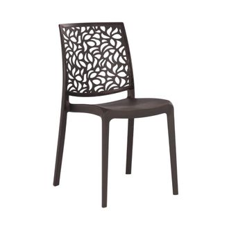 Siediti Fuori e Dentro Conjunto de 6 sillas de resina para interior o exterior moca