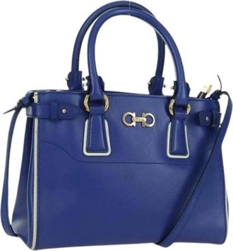 Ferragamo Pre-owned Handbags, female, Blue, Size: ONE SIZE Pre-owned Hand Bag