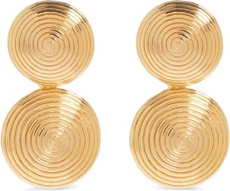 LI&Eacute; STUDIO Rita oorbellen met dubbele schijf - Goud
