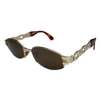 Fendi Pre-owned Accessories, female, Yellow, Size: ONE SIZE Pre-owned Metal Sunglasses