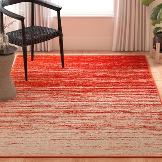 Safavieh Adirondack Machine Made Area Rug, Orange / Grey Contemporary Style Easy Care