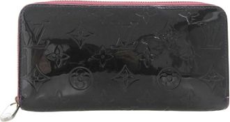 Louis Vuitton Black Pink Leather Long Wallet (Bi-Fold) (Pre-Owned)