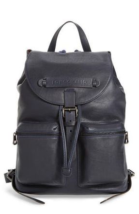 Longchamp 3D Leather Backpack in Midnight Blue at Nordstrom Rack