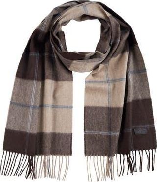 Hickey Freeman Ombr&eacute; Windowpane Cashmere Scarf in Brown at Nordstrom Rack
