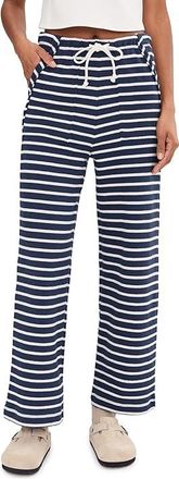Splendid Livie Stripe Pants Womens Clothing Navy/Moonstone : XL (Womens 14-16), Cotton/Polyester