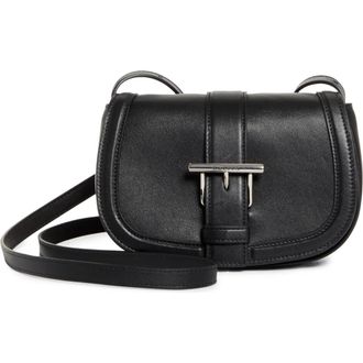 Alexander McQueen Mini T-Bar Shoulder Bag in Black/Silver at Nordstrom Rack