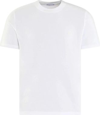 Jacob Cohen Ribboord Ronde Hals T-shirt Wit - Heren - T-shirts - Wit - L - Tops