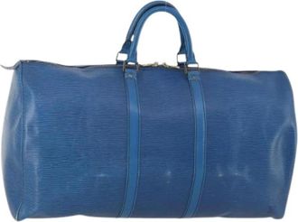 Louis Vuitton Pre-owned Boston Bag - unisex - Vintage Weekendtas - Blauw - ONE Size - Leer - Vintage