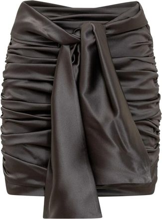 Dolce & Gabbana Leather Skirts - Dames - Korte rokken - Zwart - M - Rokken
