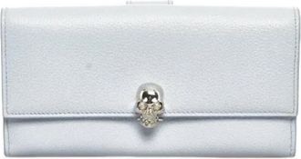 Alexander McQueen Tweedehands leren portemonnees - Dames - Vintage Accessoires - Wit - ONE Size - Leer - Vintage
