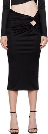 【関税＆送料込み】Versace Black Midi Skirt With Side Slit VERSACE JEANS COUTURE BLACK MIDI SKIRT | eBay