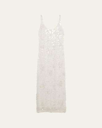 SIMKHAI Bex Sequined Maxi Tank Dress