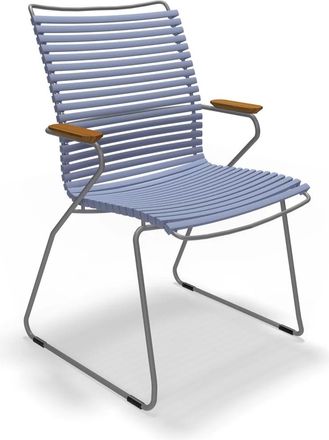 Houe CLICK Outdoor Dining Armlehnstuhl mit hoher Lehne, taubenblau