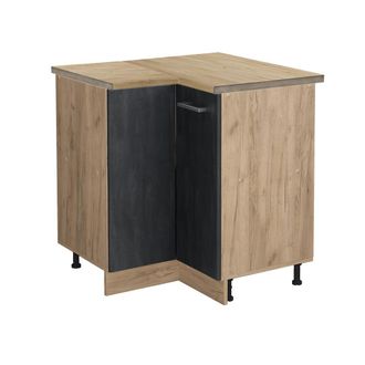 Vicco Armario De Esquina R-line, Hormig&oacute;n Negro, 75.6 Cm Et Roble