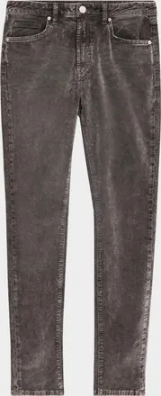 Monfrere Men & apos;s Greyson Vintage-Wash Velvet Skinny-Leg Jeans