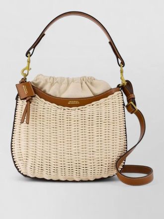 Isabel Marant oskan moon recycled tweed shoulder bucket bag