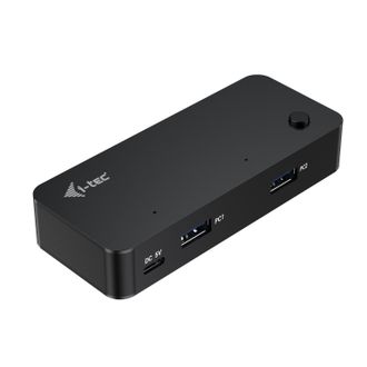 C&A Hub Usb Kvm I-tec Universal 2x Usb-c + 2x Usb-a 3.0 5gbps Switch Negro 1m