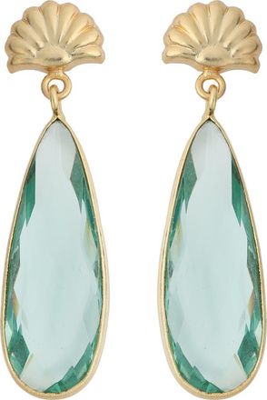 Panacea Crystal Teardrop Earrings in Green at Nordstrom