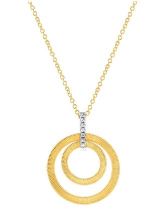 Suzy Levian Suzy Levian Golden Helix Silver Cz Circle Pendant