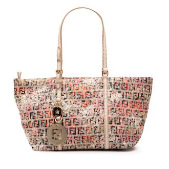 Fendi Pre-owned Womens Mini Zucchino Canvas Floral Superstar Tote - Ivory Textile - One Size