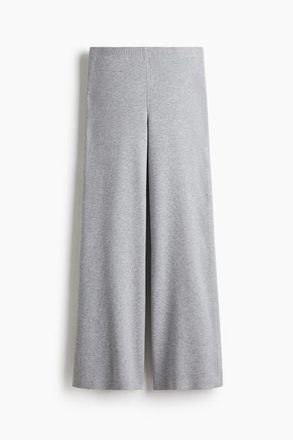 H&M Fine-knit Trousers in Gray Melange at Nordstrom, Size Xx-Large