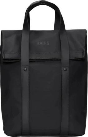 Rains 2 Way Tote Backpack Mini - unisex - Rugzakken - Zwart - ONE Size - Polyester - Tassen