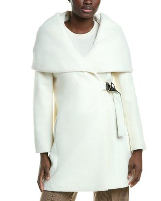 Via Spiga Wool-Blend Hooded Coat